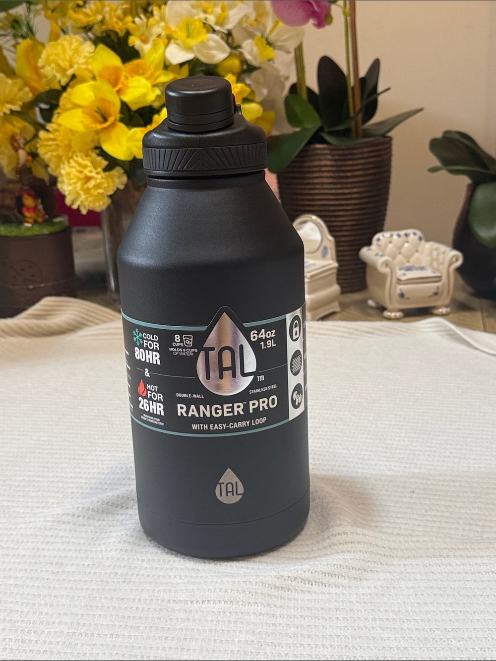 TAL Ranger Pro 64oz Insulated Water Bottle — Matte Black